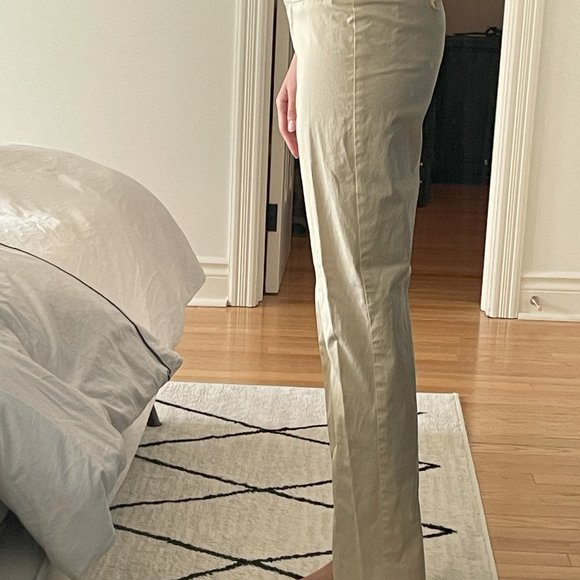 Theory Beige Cotton Pants - Picture 2 of 6